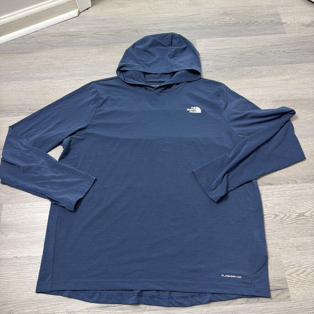 The North Face Men’s Adventure Sun Hoodie XL Navy Blue FlashDry-XD UPF 40